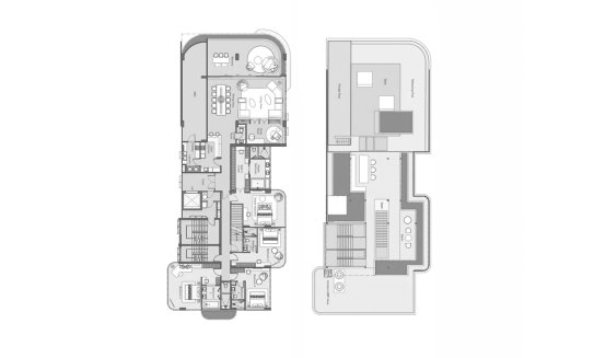 Condominium, penthouse floor plan, 4 bedrooms in Banyan Tree Beach Residences Oceanus No. 11008 (2D)